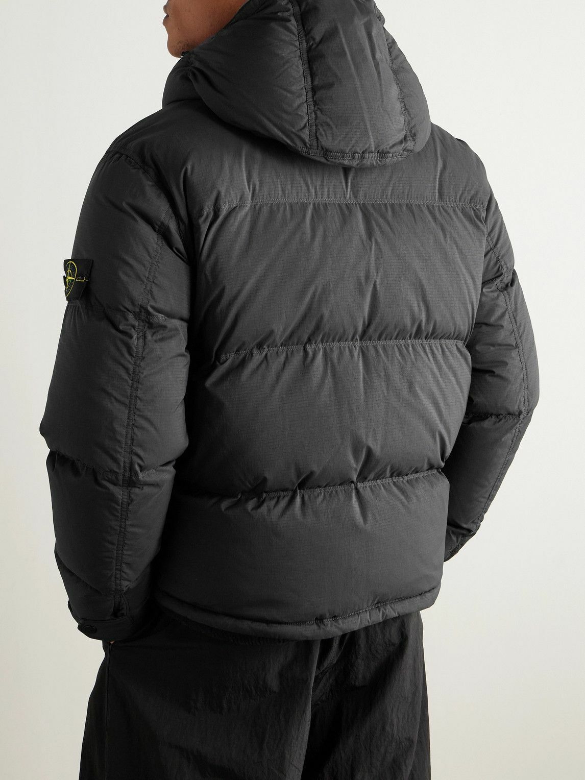 STONE  ブラック ミリタリージャケット stone islandストーンアイランドブラックレーベルジャケット