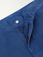 A.PRESSE - Straight-Leg Cotton-Twill Trousers - Blue