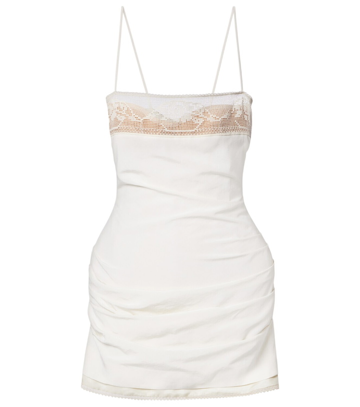 Photo: Magda Butrym Lace-trimmed silk minidress