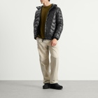 Purple Mountain Observatory Men's Waves Hooded Puffa Jacket in Black