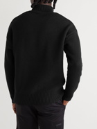 AMI PARIS - Logo-Intarsia Virgin Wool Rollneck Sweater - Black