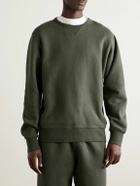Hartford - Garment-Dyed Cotton-Jersey Sweatshirt - Green