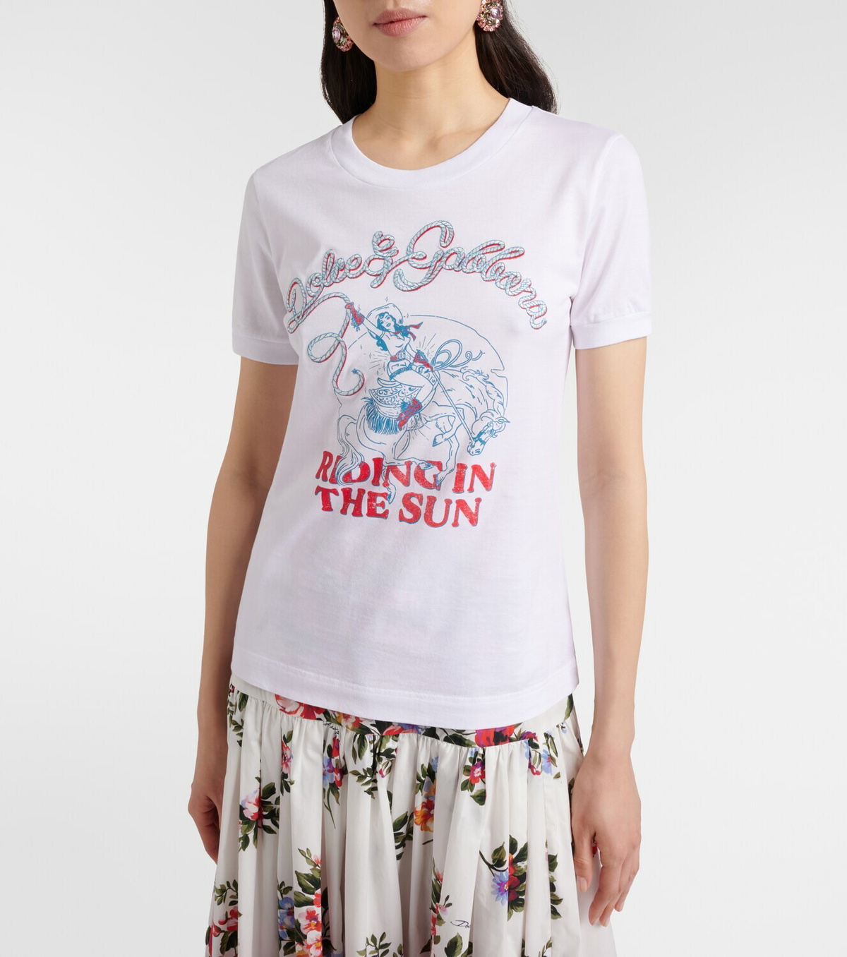 Dolce&Gabbana Printed cotton jersey T-shirt