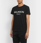 Balmain - Slim-Fit Logo-Appliquéd Cotton-Jersey T-Shirt - Black