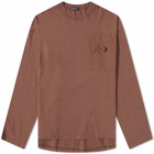 Undercover Men's Zip Detail Long Sleeve T-Shirt in Brown