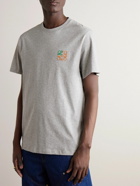 LOEWE - Slim-Fit Logo-Embroidered Cotton-Jersey T-Shirt - Gray