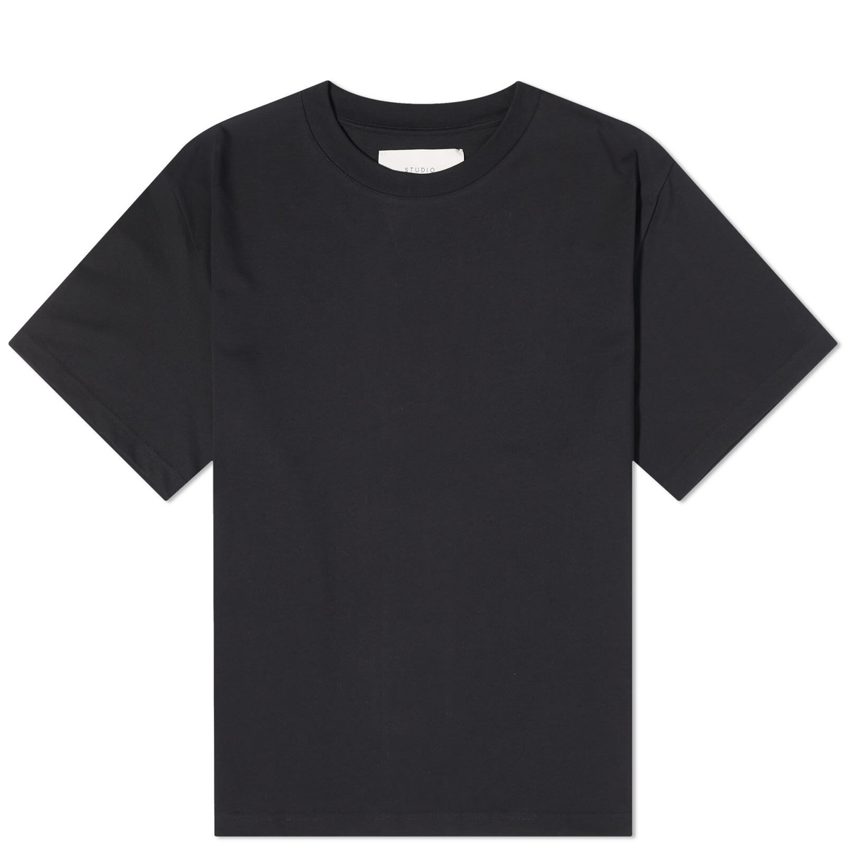 Studio Nicholson Men's Lay Boxy Fit T-Shirt in Black Studio Nicholson