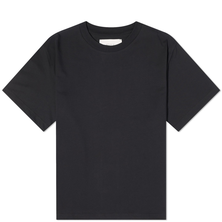 Photo: Studio Nicholson Men's Lay Boxy Fit T-Shirt in Black
