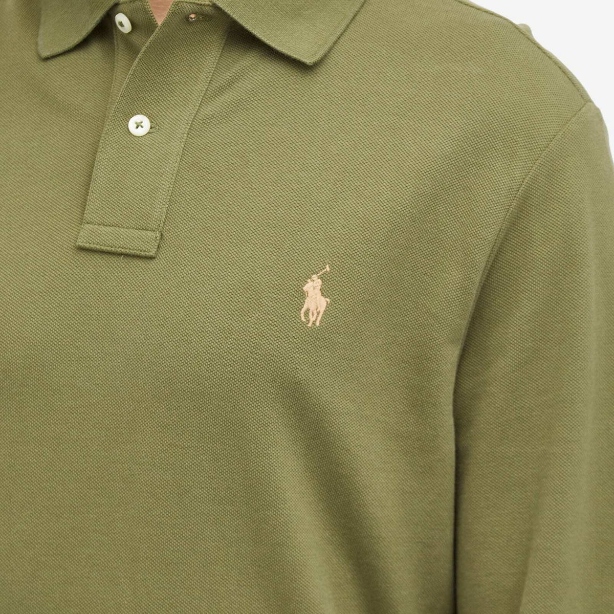 Polo Ralph Lauren Men's Long Sleeve Custom Fit Polo Shirt in