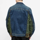 Sacai Men's Denim x MA-1 Jacket in Blue