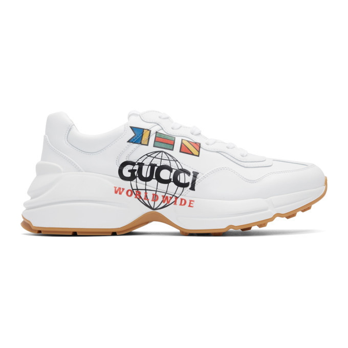 Photo: Gucci White Gucci Worldwide Rhyton Sneakers