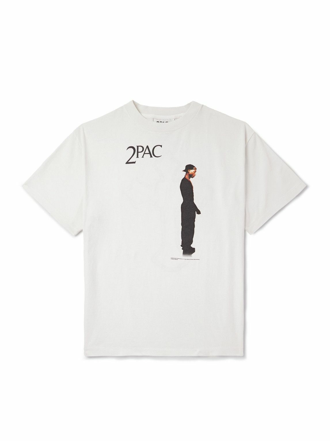 2PAC プリント Tシャツ ホワイト SAINT MXXXXXX - 2Pac Printed Cotton-Jersey T-Shirt - White SAINT