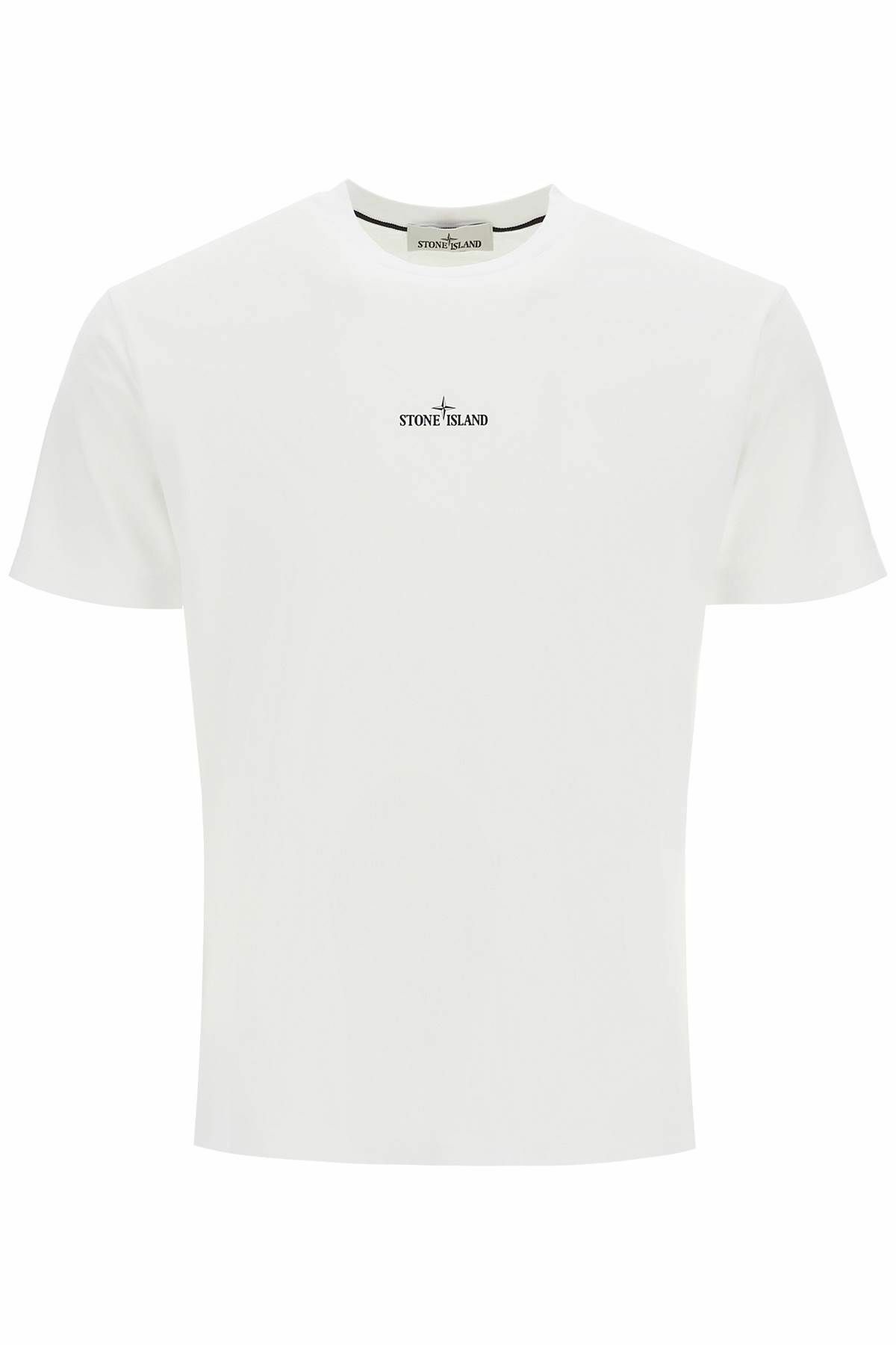 STONE ISLAND regular fit logo t-shirt White