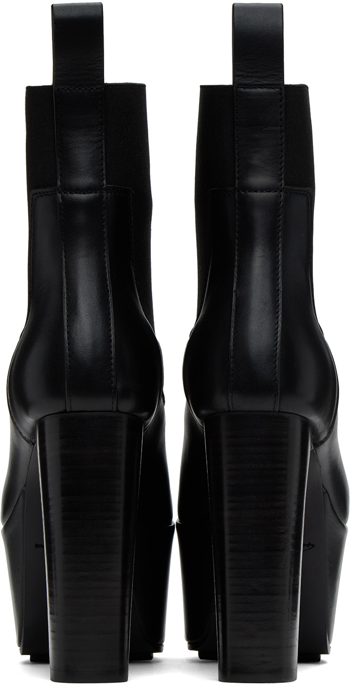 Rick Owens Black Minimal Grill Beatle 65 Boots Rick Owens