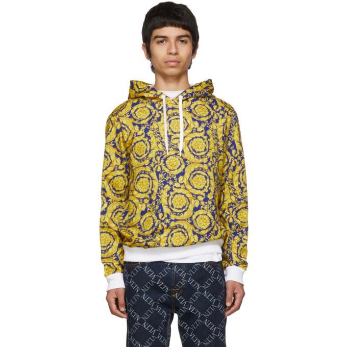 Photo: Versace Blue and Gold Barocco Hoodie