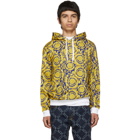 Versace Blue and Gold Barocco Hoodie
