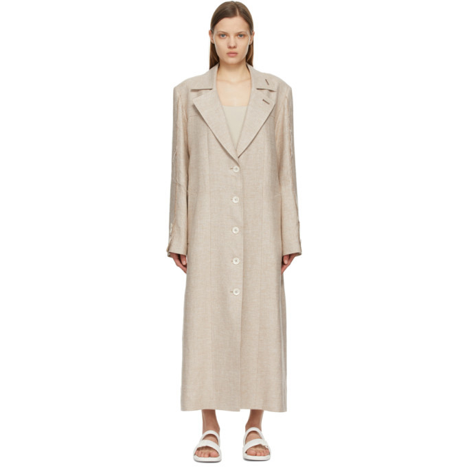 Kim Matin Beige Fray Coat