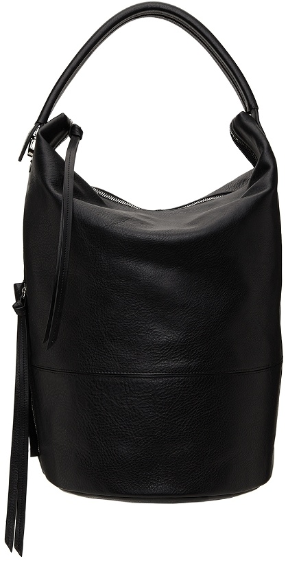 Photo: Lemaire Black Vegetable-Tanned Leather Tote Bag