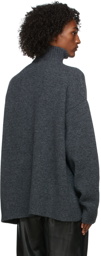 Nanushka Grey Zad Zip Up Sweater