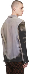 Serapis Grey Mist Satin Shirt