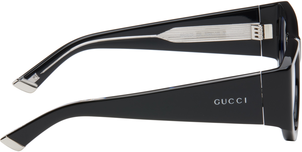 Gucci Black Rectangular-Frame Glasses