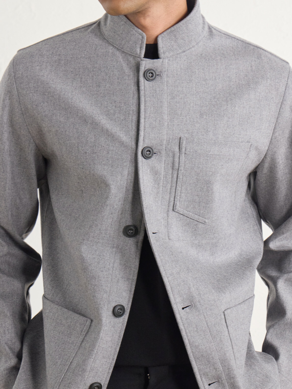 Altea - Pablo Wool-Blend Flannel Blouson Jacket - Gray