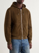 Mr P. - Hooded Shearling Jacket - Brown
