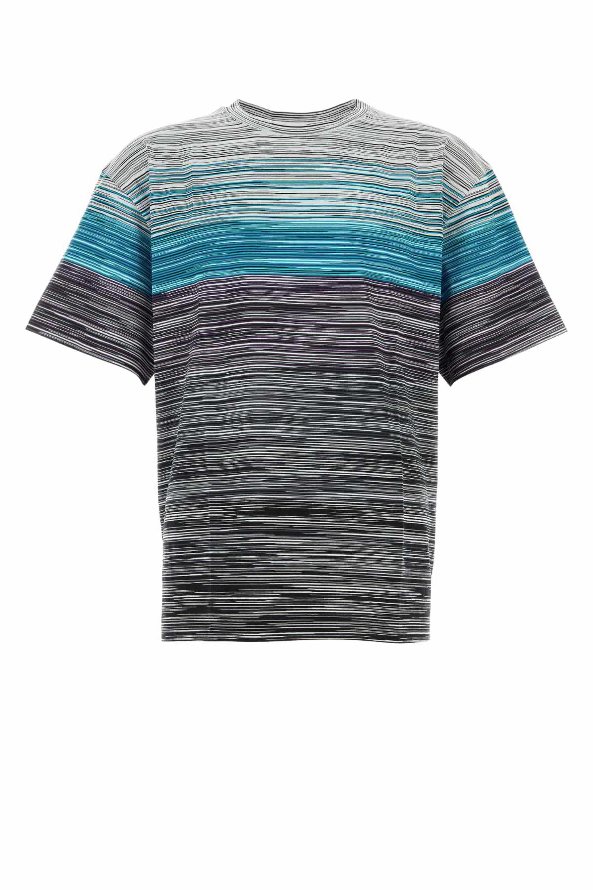 Tシャツ・カットソー MISSONI Embroidered cotton t-shirt (US24WL0ABJ00E5 SM9DD) MISSONI 'Embroidered Center Logo' Men's Designer 100% Cotton
