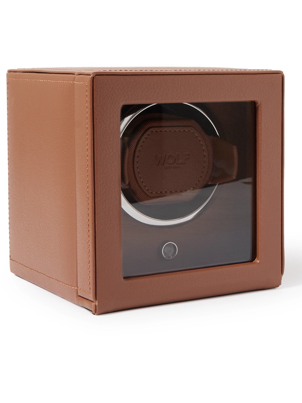 WOLF - Club Full-Grain Vegan Leather Single Watch Winder - Brown