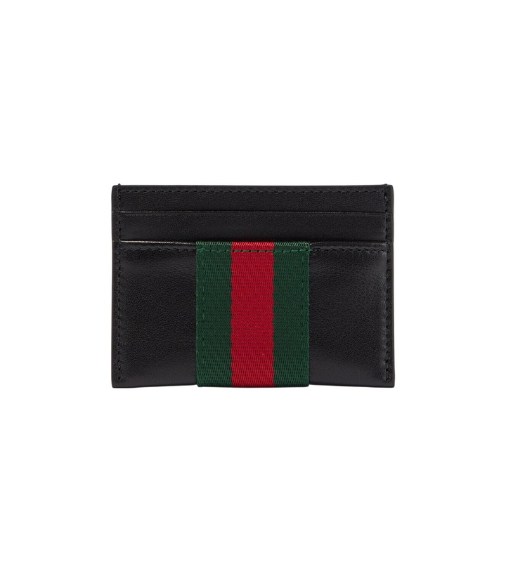 Photo: Gucci Web Trademark leather card holder