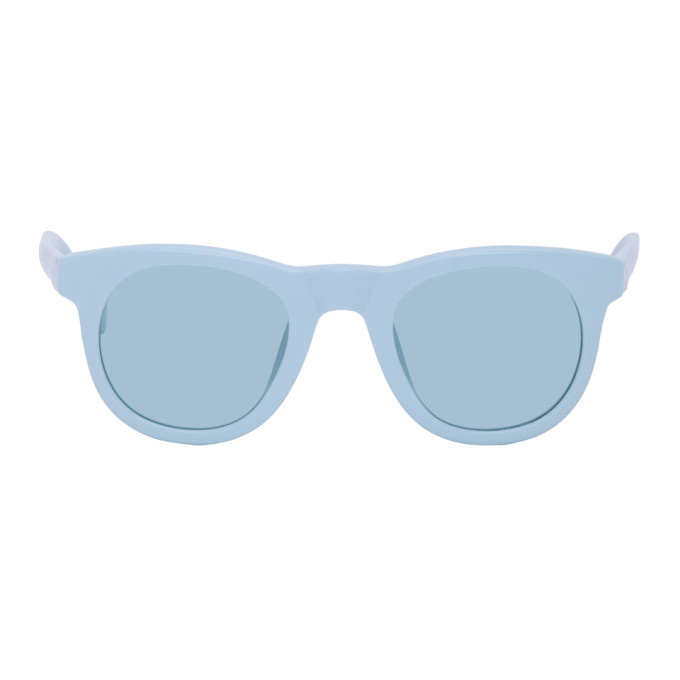 Photo: Dries Van Noten Blue Linda Farrow Edition Round Sunglasses