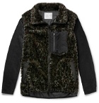 Sacai - Panelled Faux Fur and Cotton-Corduroy Jacket - Green