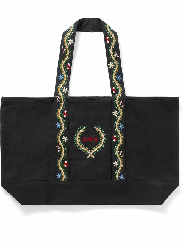 Photo: BODE - Alpineflower Embellished Cotton-Canvas Tote Bag