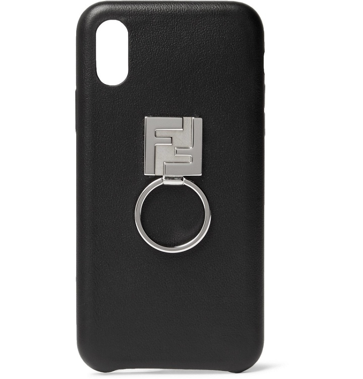Photo: Fendi - Logo-Detailed Leather iPhone X Case - Black