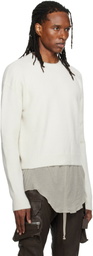 Rick Owens Off-White Tower Round Neck Sweater