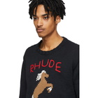 Rhude Black Bucking Horse Sweater