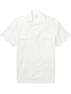 BRUNELLO CUCINELLI - Camp-Collar Cotton-Chambray Shirt - White