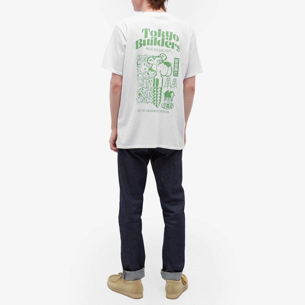 Edwin Men's Tokyo Builders T-Shirt in White Edwin