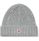 Best Made Company - Cap of Courage Logo-Appliquéd Ribbed Wool Beanie - Gray