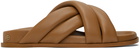 ANINE BING Brown Lizzie Slides