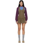 SHUSHU/TONG Khaki Sleeveless T-Shirt Minidress