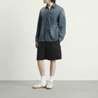 Maison Margiela Men's Denim Shirt Jacket in Washed Blue