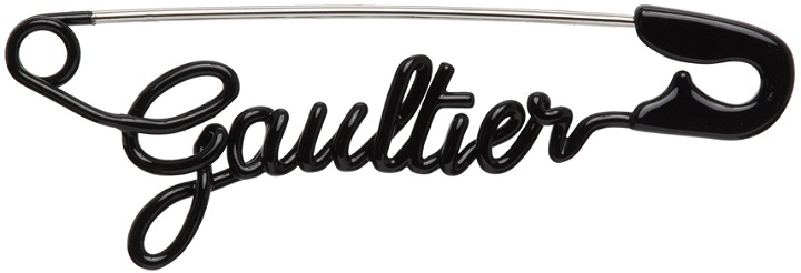 Photo: Jean Paul Gaultier Silver & Black 'The Gaultier' Single Earring