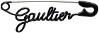 Jean Paul Gaultier Silver & Black 'The Gaultier' Single Earring