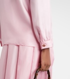Gucci Tie-neck silk twill blouse