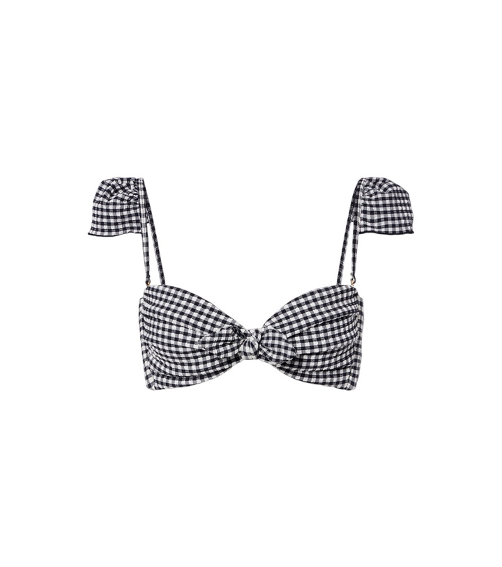 Photo: Montce Cabana gingham seersucker bikini top