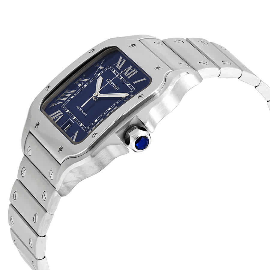 Cartier Santos De Cartier Large Model Blue Dial Mens Watch WSSA0030