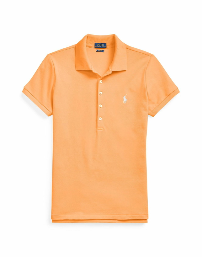 Photo: Polo Ralph Lauren Slim Fit Stretch Polo Shirt Womens Polo shirt in Mandarin