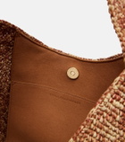 Stella McCartney Logo Small raffia shoulder bag