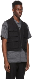 4SDESIGNS Black Bouclé Activity Vest